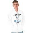 thumbnail image 3 of Best Llama Uncle Fathers Day Birthday Men's Big & Tall Graphic Zip Up Hoodie Brisco Brands 2X, 3 of 5