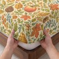 thumbnail image 3 of Twin Sze Fitted Sheet Set - Fall Pumpkins 2 Piece Bedding Sets 16" Deep Pocket Fitted Sheet with 1 Pillowcase, Thanksgiving Autumn Maple Leaves Pine Fruits Brushed Microfiber Hotel Luxury Bed Sheets, 3 of 9