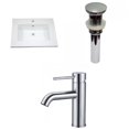 thumbnail image 1 of American Imaginations 25-in. W 1 Hole Ceramic Top Set In White Color - Overflow Drain Incl. AI-29916, 1 of 9