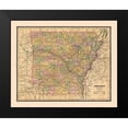 thumbnail image 2 of Cram 17x15 Black Modern Framed Museum Art Print Titled - Arkansas, United States - Cram 1888, 2 of 5