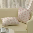thumbnail image 4 of Pink Bow Pillow Covers 18x18 Inch Set of 2 Modern Aesthetic Pink Throw Pillow Cases Cute Coquette Preppy Cushion Case Girls Room Bedroom Home Decorative Throw Pillows for Couch Sofa Decor, 4 of 7