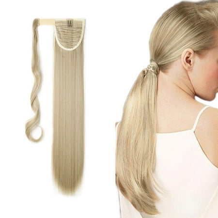 S Noilite Hot Sell Long Straight Tie Up Wrap Around Ponytail Clip