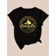 thumbnail image 3 of Tail Candy Co. Easter Bunny & Egg Letter Print T-Shirt for Women - Casual Crew Neck Short Sleeve Tee, Medium Stretch Knit Fabric, Polyester, Spring/Summer/Fall Fashion Top, 3 of 7