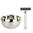 thumbnail image 1 of Kit Afeitado Rastrillo Acero + Vasija Acero The Shaving Co. amarillo 1, 1 of 9