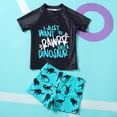 thumbnail image 2 of Rovga Toddler Baby Boy Letter Printed Swimwear, 2-pcs, Black, 2 of 8