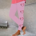 thumbnail image 2 of lcziwo Women's Valentine Day Leggings Novelty Letter Graphic Print Tight Yoga Pants Casual Elastic High Waisted Tummy Control Sport Leggings Pink XL, Ofertas Flash, 2 of 7
