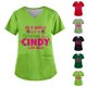 thumbnail image 2 of MIARHB - Uniforme de trabajo navideño para mujer, tallas grandes, cuello en V, estampado de lunares, manga corta, divertido, camiseta de trabajo con 2 bolsillos, talla 2XL, 2 of 4