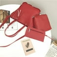thumbnail image 5 of 4pcs Women Leather Handbag Shoulder Bags Tote Purse Card Holder Set, 5 of 5