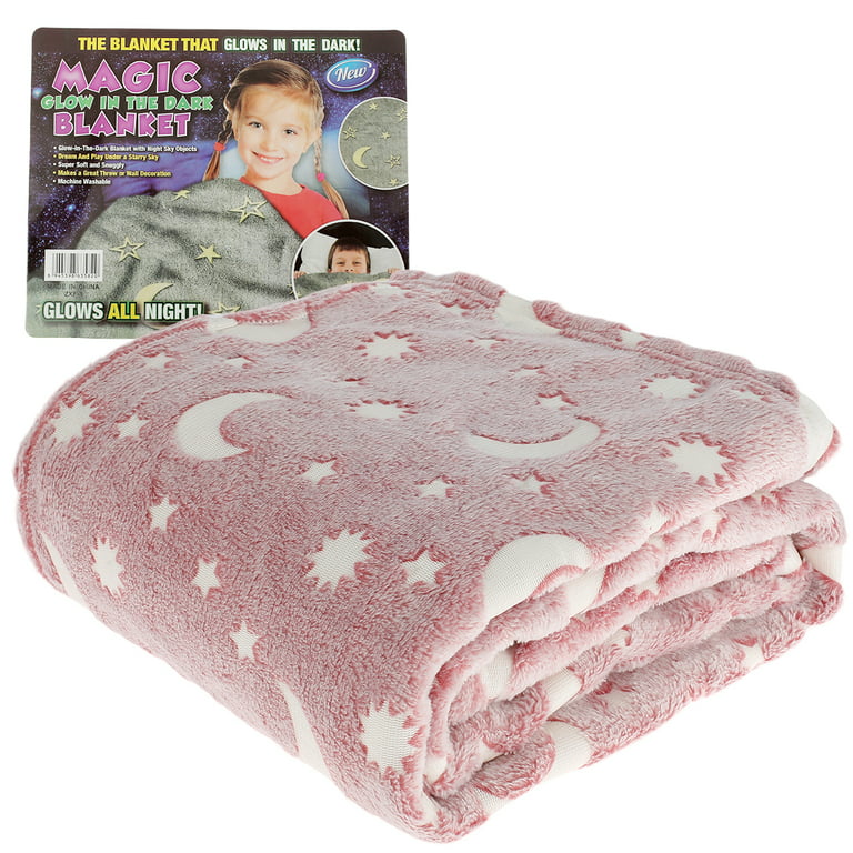  MEIYIN Glow in The Dark Throw Blanket for Kids Girls Boys Cozy  Luminous Warm Blankets fluorescent blanket : Home & Kitchen