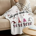 thumbnail image 3 of Valentine''s Day Heart Gnomes Throw Blankets, Love Hearts Soft Fleece Blanket Decorative Gift for Her Women for Home Sofa Couch Chair Living Bedroom,50x60 inches, White Pink Red, 3 of 5