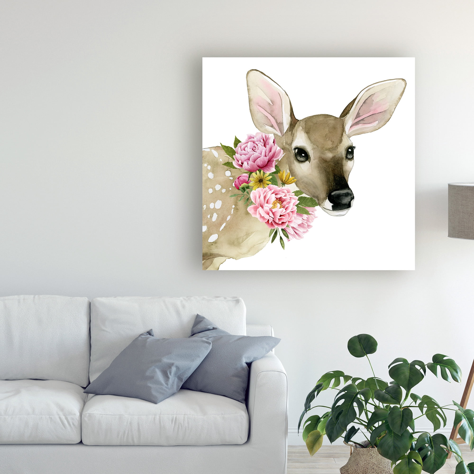 Trademark Fine Art 'Deer Spring I' Canvas Art by Grace Popp
