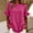 Hot Pink loose fit t shirt for women a1, variant on Yrmaups Loose Fit Short Sleeve T Shirt for Women, Round Neck Flowy Blouse, Casual Ruffle Tee, Soft Stretch Top for Party Office Daily Wear, Hot Pink 2XL