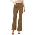 thumbnail image 5 of INSPIRE CHIC Women's Vintage Corduroy Flare Pants Elastic High Waist Stretchy Bell Bottom Trousers, 5 of 6
