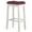 White / Dark Red, variant on Angel Line Cambridge 29" Padded Saddle Stool, White w/ Gray Cushion