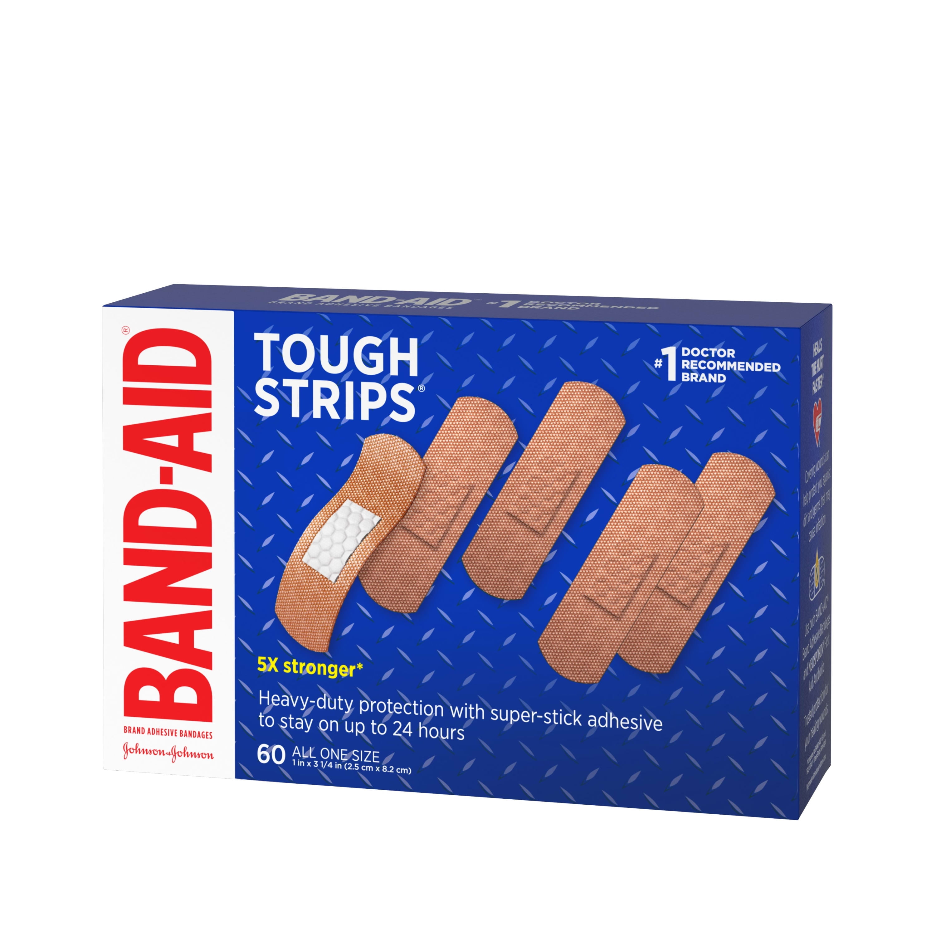 Band-Aid Brand Tough Strips Adhesive Bandage, All One Size, 60 ct