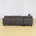 thumbnail image 5 of Hommoo Microfiber 4-Seat L-Shape Sectional Sofa, Modern Chaise Lounge Couch Set, Living Room Sofa Set for Home, Espresso(No Ottoman), 5 of 11