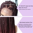 thumbnail image 4 of Lyricalhair Lace Front Box Braided Wig for Black Women Hand Braids Baby Hair front Natural Hairline Micro Twist Braid Wigs Synthetic Hairpiece, 4 of 7