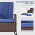thumbnail image 5 of Outsunny PE Rattan Rocking Recliner with Footrest, Blue, 5 of 9