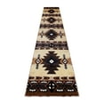 thumbnail image 2 of Emma + Oliver Fe 3x16 Berber Olefin Accent Rug with Complementary Southwestern Pattern in Beige, Black and Brown and Jute Backing, 2 of 6