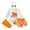 Orange, variant on Dmsael Baby Girl Clothes Newborn Baby Girl My First Halloween Outfit Infant Ruffle Romper Bloomers Tutu Skirt Headband Socks 4Pcs Baby Girl First Halloween Outfit (Black,9-12 Months)