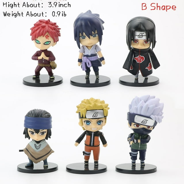 Figura de acción Anime Ninja Model Toy de 9 cm, 6 estilos