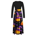 thumbnail image 5 of Drses Womens Dresses Fashion Printed Long Sleeve Round Neck Pullover Patchwork Dress Dresses For Women, 5 of 5