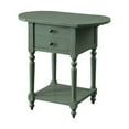 thumbnail image 6 of Home Square Mendez Wood Drop-Leaf Side Table in Antique Teal - Set of 2, 6 of 6