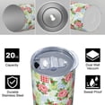 thumbnail image 4 of Pioneer Flower Floral Print Pattern 20oz Skinny Tumbler with Straw & Lid, Double Wall Vacuum Insulated Cup, Leak-Proof, Cup Holder Friendly, Hot 6H Cold 12H, 4 of 6