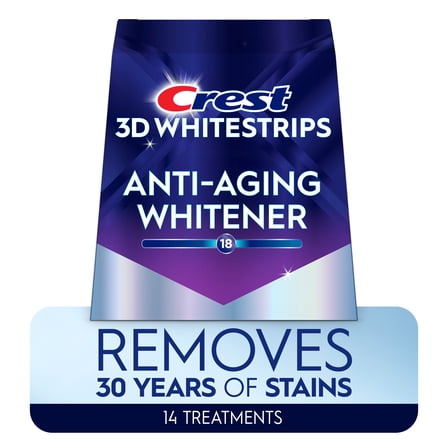 Crest 3DWhitestrips Anti‑Aging Teeth Whitening Kit, 14 Count
