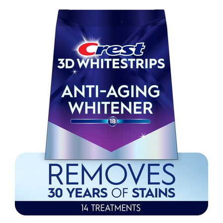 Crest Teeth Whitening Kit, 3DWhitestrips Anti‑Aging Teeth Whitening Kit, 14 Count