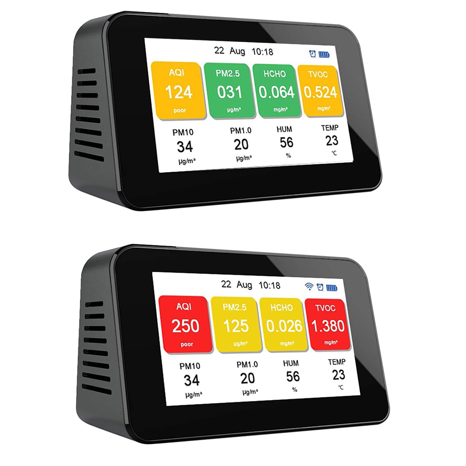 Kiplyki Air Quality Monitor with Wi-Fi Formaldehyde Detector Temperature & Humidity Mete
