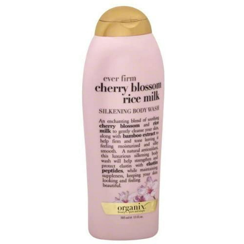 Organix Ever Firm Cherry Blossom Rice Milk Silkening Body Wash 13 oz.