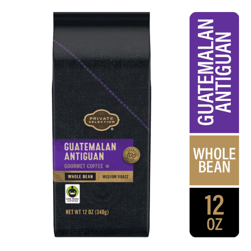 Private Selection Guatemalan Antiguan Gourmet Coffee Whole Bean Medium Roast 12 OZ , 2  Pack