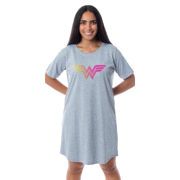 DC Comics Womens' Wonder Woman Superhero Nightgown Sleep Pajama Shirt