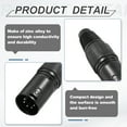 thumbnail image 3 of 2pcs 5 Pin XLR Male Connector, Microphone Audio Cable Plug Mic Socket,Black, 3 of 6