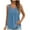 078 Blue, variant on Fanxing Womens V Neck Tank Tops Summer Sleeveless T Shirts Solid Color Tunic Tanks Camisoles Green,L
