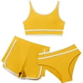 thumbnail image 2 of Girls Swimsuits Girls Bathing Suits Girls Bikini Swimsuits Three-Piece Set for Girls with Adjustable Straps and Cup Comfort Summer Swimwear for 8-14 Years, 2 of 6