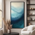 thumbnail image 2 of Large Framed Canvas Art Abstract Water Waves Print for Modern Living Room Bedroom Wall Decor - 60"x30" Black Framed, 2 of 6