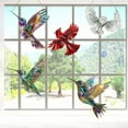 thumbnail image 4 of Cardinal Stained Acrylic Suncatcher Red Bird Sun Catcher Cardinal Acrylic Wall Window Hanging Ornament Hand-Painted Glass Panel Decor Christmas Birthday Gift for Grandma Birds Lover, 4 of 5