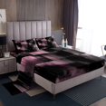 thumbnail image 1 of Erosebridal Modern Minimalst Sheet Set Full, Abstract Ombre Bedding Sets Full Size, Stripe Geometry Decor, 1 of 7