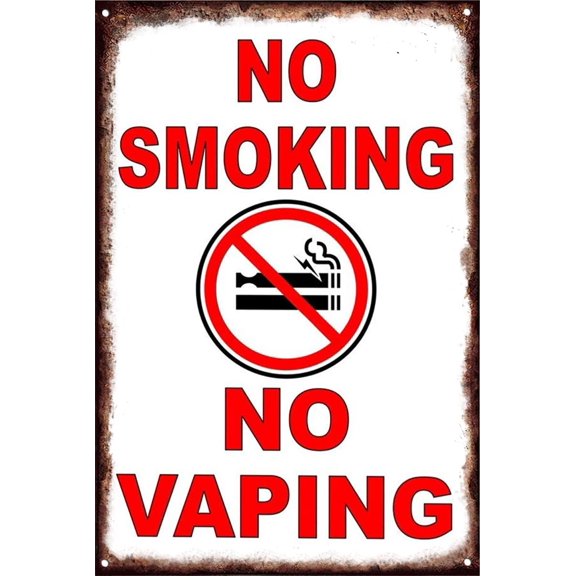 5.5x8 Inch No Smoking No Vaping Sign Reflective Sheeting Sturdy Rust Free Aluminum, Waterproof And Durable Ink, Easy Mounting Indoor Or Outdoor Use