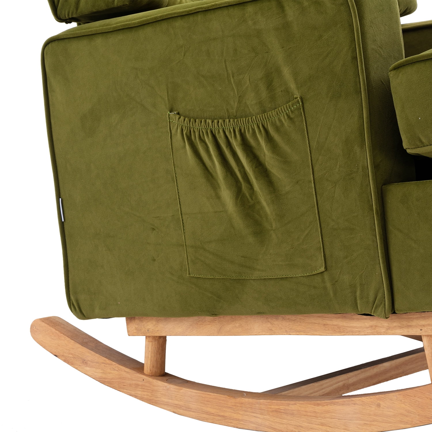 Kepooman Modern High Back Rocking Chair, Padded Seating for Living Room & Office, Olive Green Kepooman Modern High Back Rocking Chair, Padded Seating for Living Room & Office, Olive Green