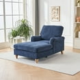 thumbnail image 4 of Modern Mid-Century Indoor Oversized Chaise Lounger Comfort Sleeper Sofa with Soild Wood Legs  , Comfort Sleeper Sofa,  Sofa Bed ,Sleeper Chair, 4 of 18