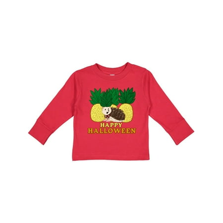 

Inktastic Happy Halloween Hedgehog with Pineapple Gift Toddler Boy or Toddler Girl Long Sleeve T-Shirt