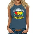 thumbnail image 2 of Blouses de Baseball Imprimées Mode Décontractée pour Femmes Col Rond T-Shirt Sans Manches, 2 of 4