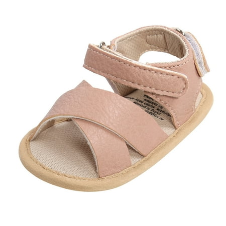 

Baby Sandals Boys Girls Soft Non-Slip Rubber Sole Prewalker Flat Walking Shoes
