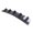 carbon fiber, variant on Universal Car Rear Bumper Lip ABS Double Wing Rear Shark Chassis Fin Style Curved Bumper Lip Diffuser Anti-collision 2 in 1