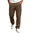 thumbnail image 3 of Xcmzpl Cargo Straight Leg for Men Zipper Pocket Lightweight Athletic Outdoor Sport Track Pants Solid Workwear Trousers S-3XL, 3 of 8