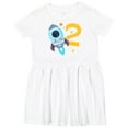 thumbnail image 3 of Inktastic Rocket Space Ship Happy Second Birthday Girls Toddler Dress, 3 of 5