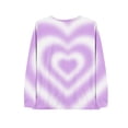 thumbnail image 4 of Craaazy Women's Pink Valentines Shirts Casual V-neck Long Sleeve Tops Gifts, 4 of 4